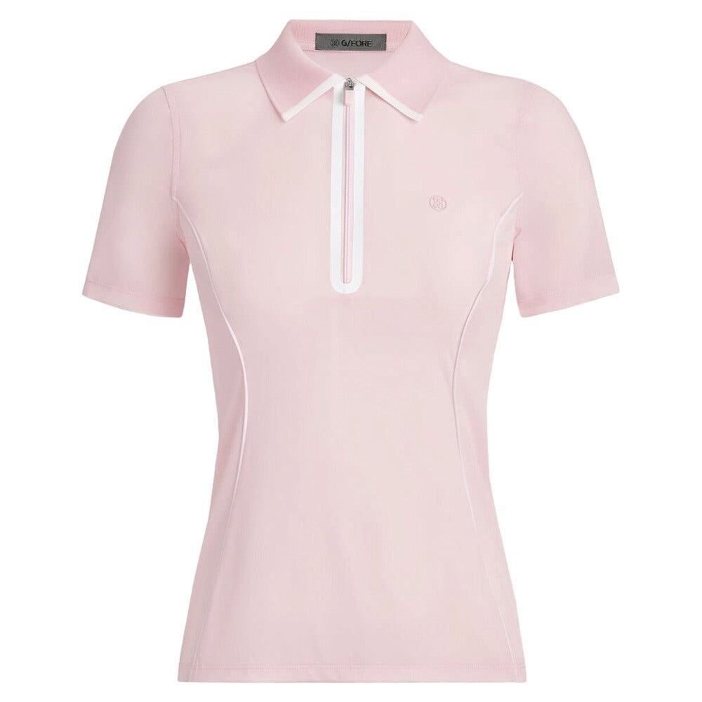G/FORE Women's Light Pink Zip Polo Top